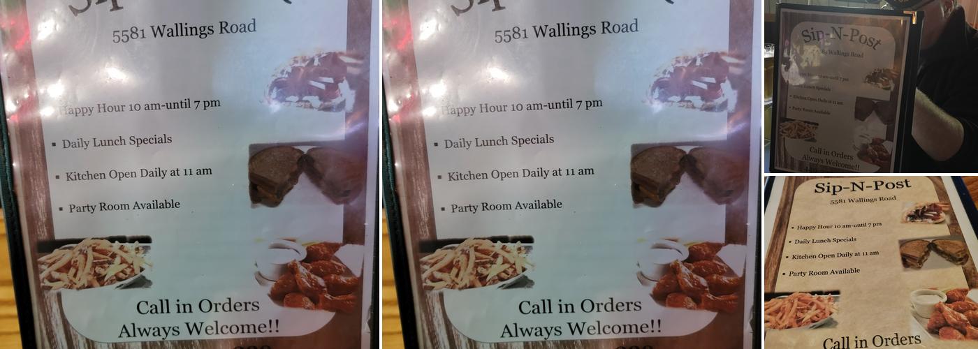 Sip-N-Post Menu