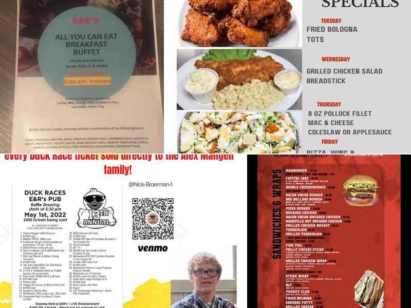 E&R's Pub Menu