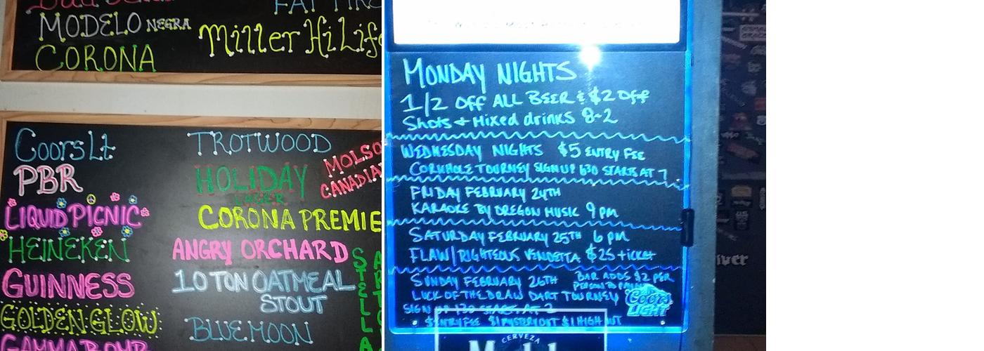 Courtyard Lounge Menu