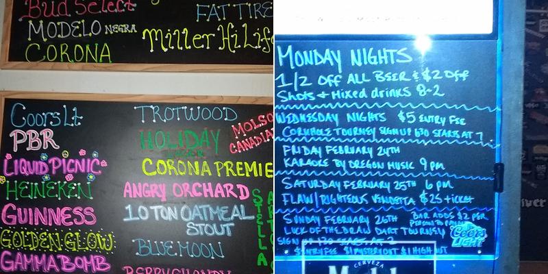 Courtyard Lounge Menu