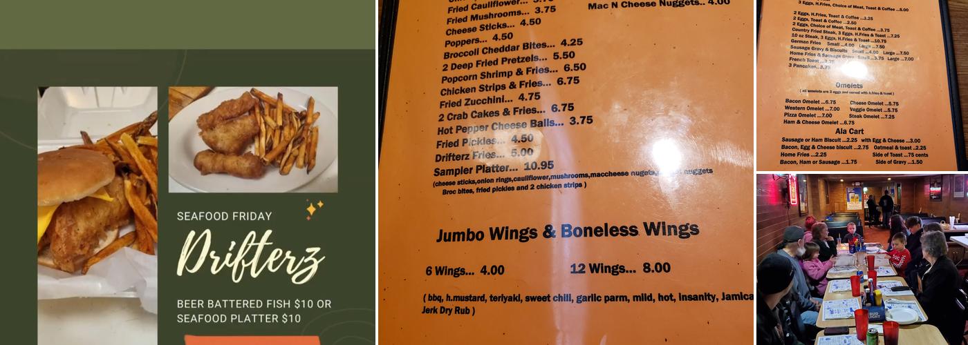 Drifterz Bar LLC Menu