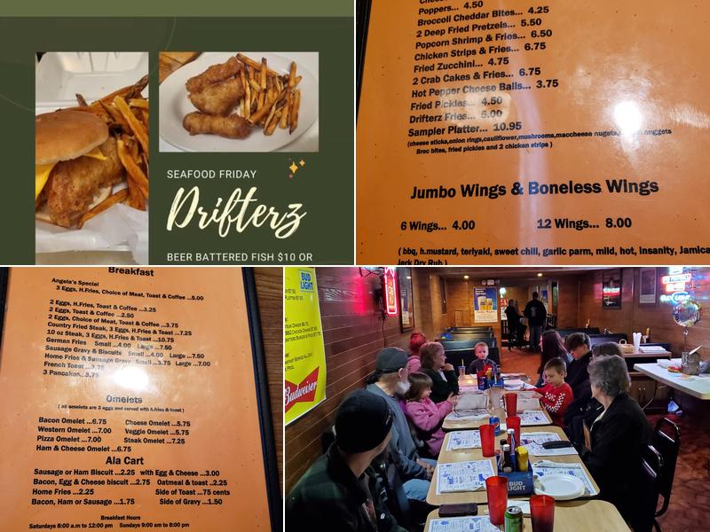 Drifterz Bar LLC Menu