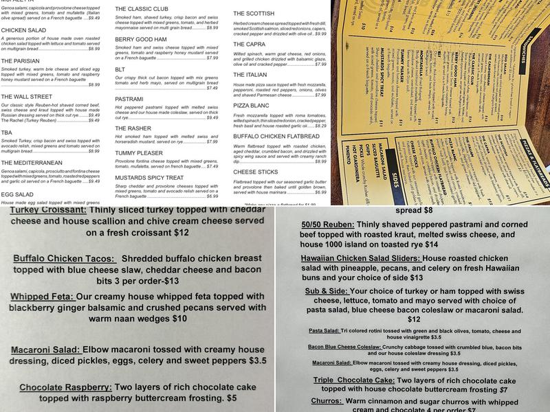 Mustards @ The Wine Rack Menu