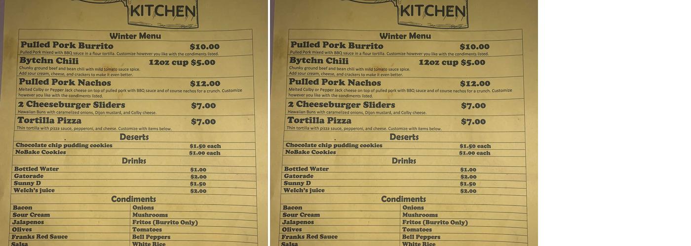 Z's Grog Menu