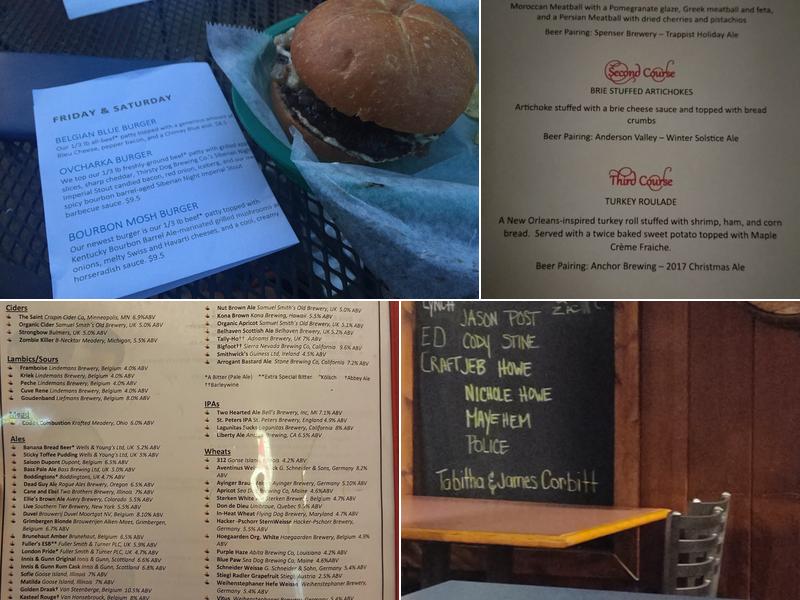 Parrot Head Pub Menu