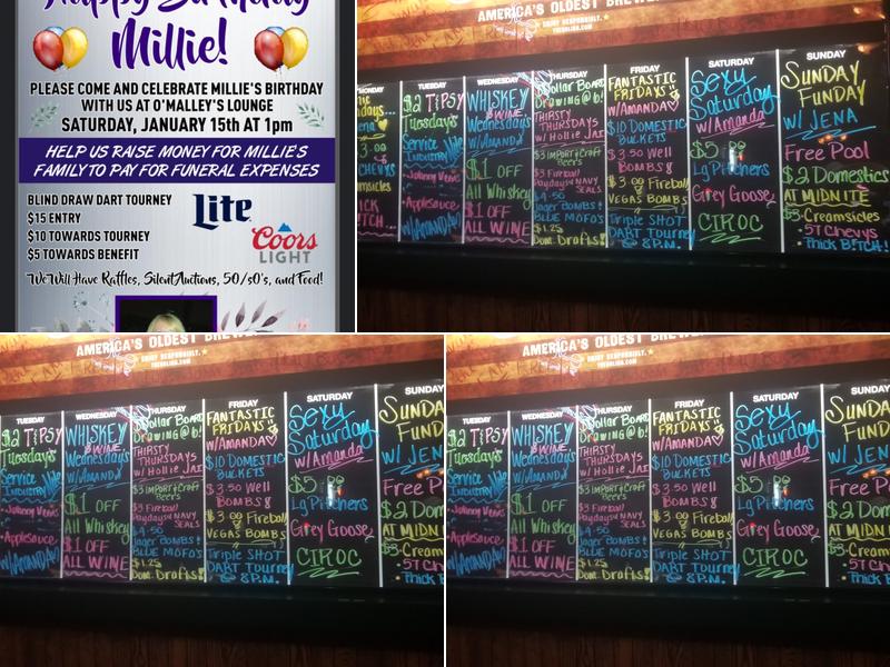O'Malley's Lounge Menu