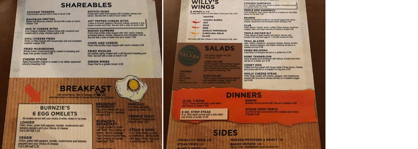 Mugsy's Pub And Patio Menu