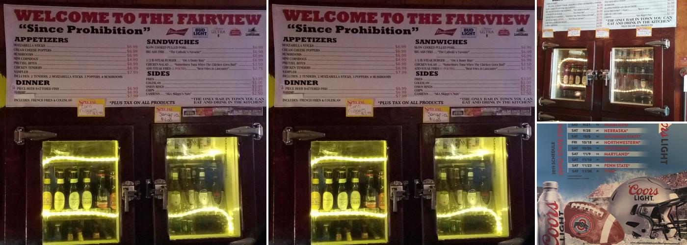 Fairview Inn Menu