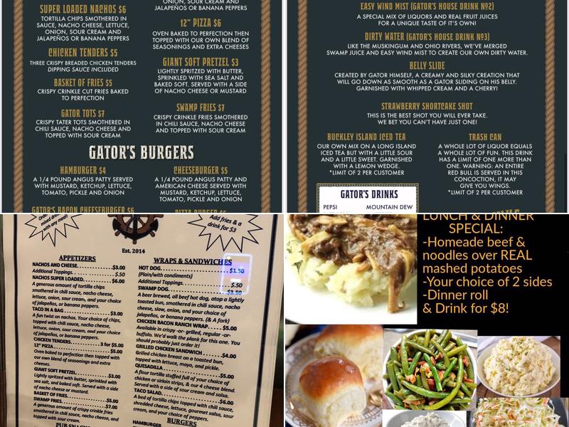 Gator's Pub Menu