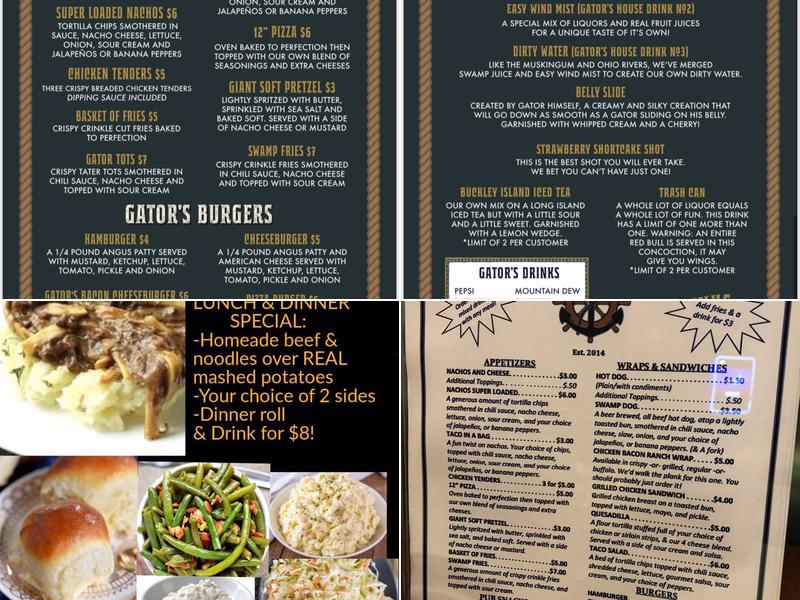Gator's Pub Menu