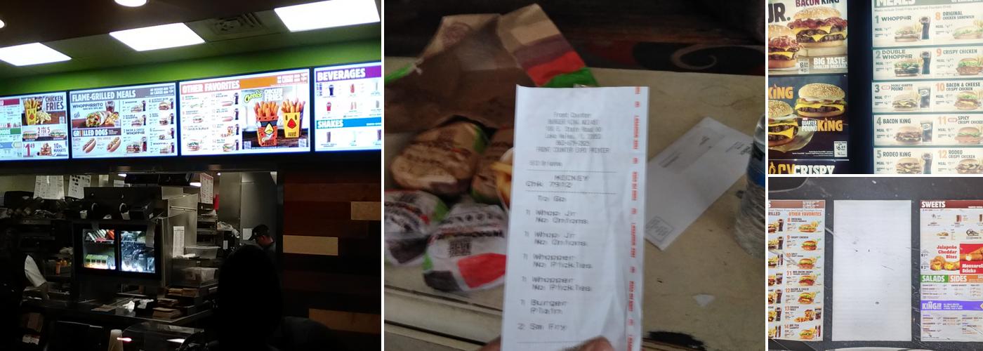 Burger King Menu