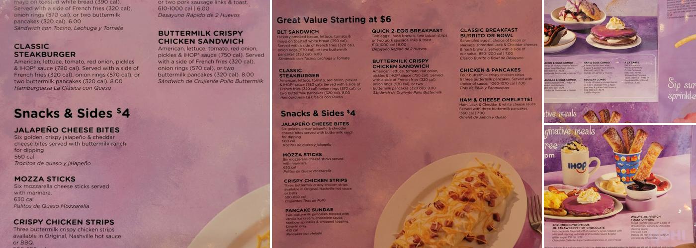 IHOP Menu