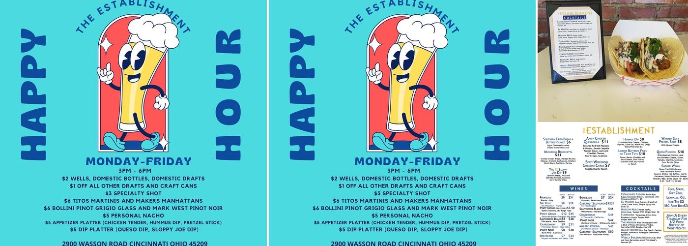 The Establishment Menu