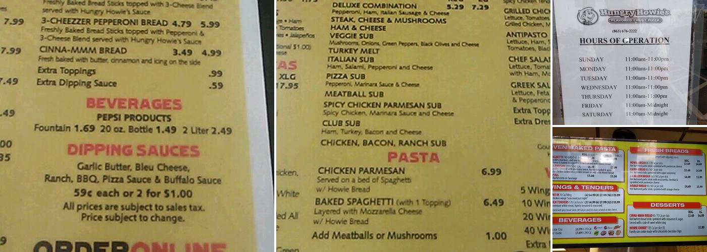 Hungry Howie's Pizza & Subs Menu