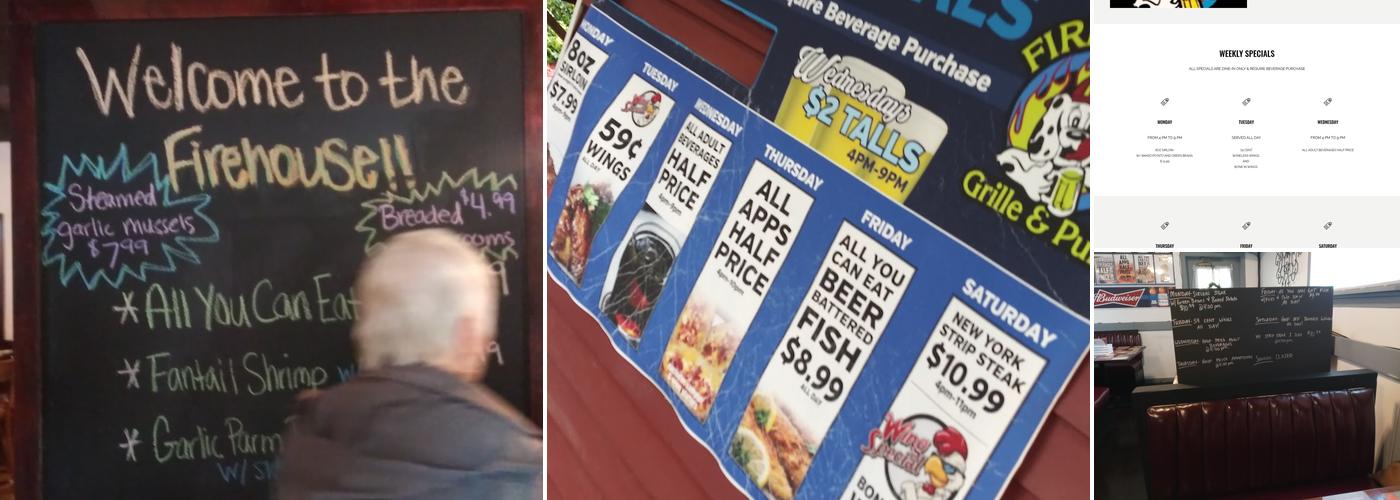 Rootstown Firehouse Grille & Pub Menu