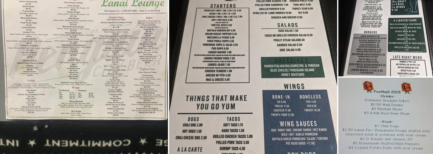 Lanai Menu