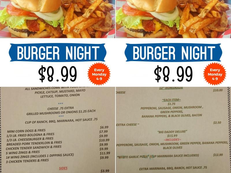 Wee Willy's - Marblehead, OH Menu