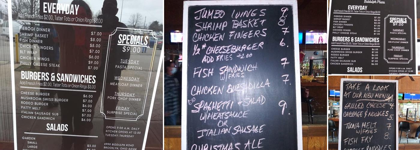Brooklyn Pub Menu