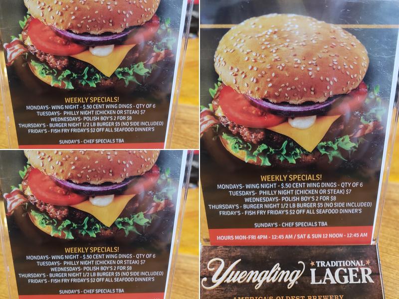 Christopher's Pub Menu