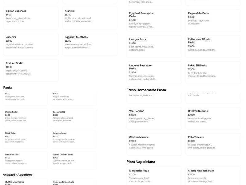 Geno's Front Street Cafe Menu