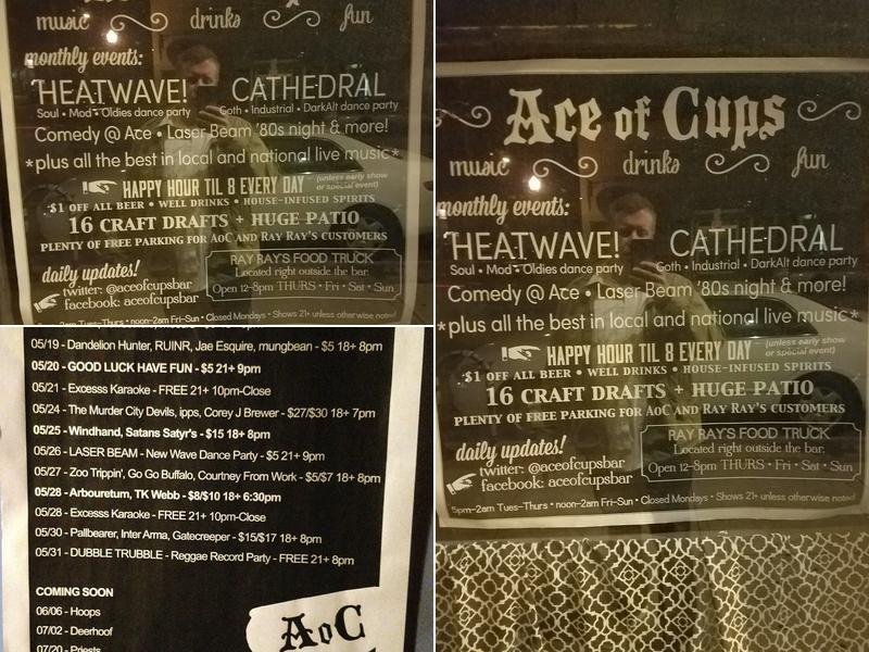 Ace of Cups Menu