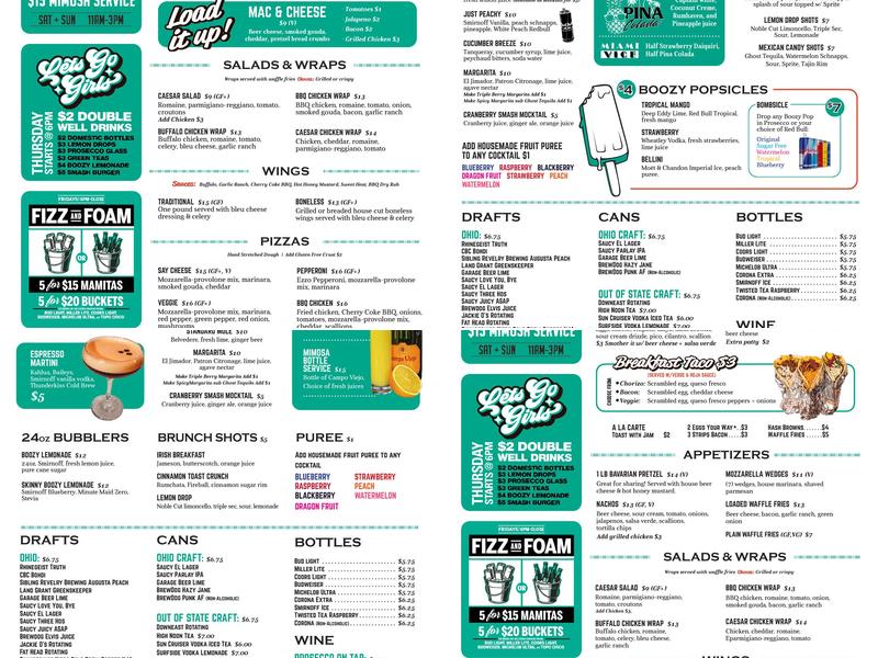 Standard Hall Menu
