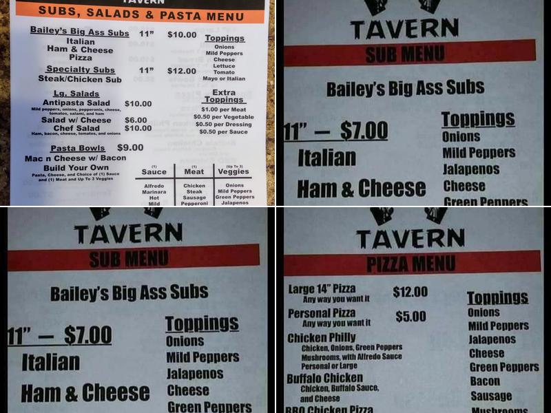 Road Dogs Tavern Menu