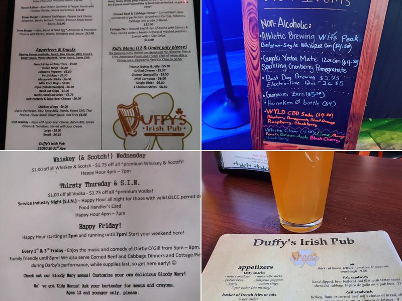 Duffy's Pub Menu