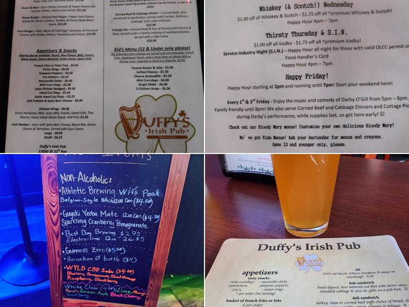 Duffy's Pub Menu