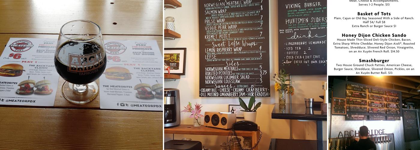 Arch Bridge Taphouse Menu