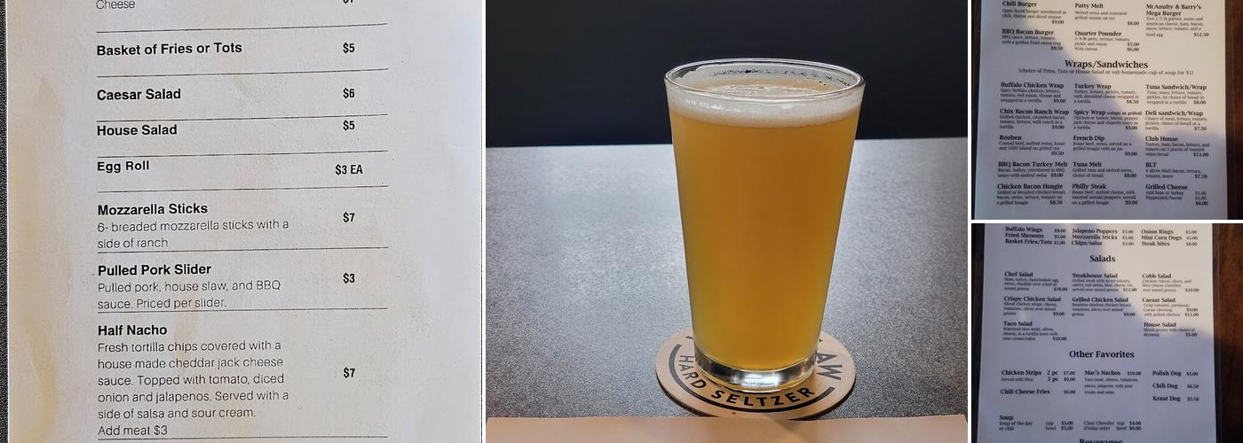 McAnulty & Barrys Menu