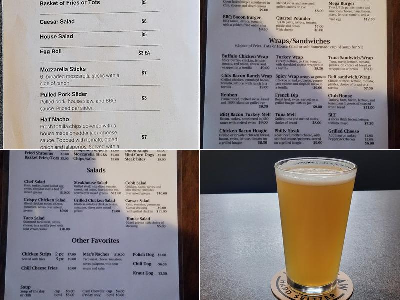 McAnulty & Barrys Menu