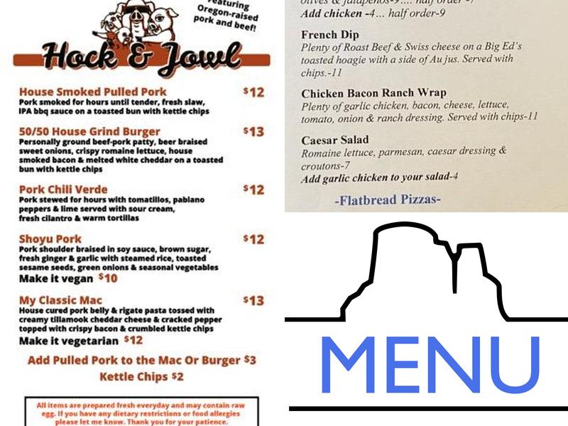 Rimrock Taphouse Menu