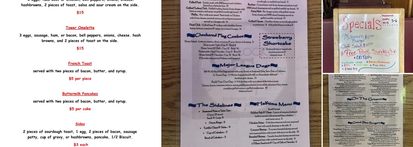 Clock Tower Pub Menu