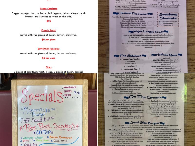 Clock Tower Pub Menu