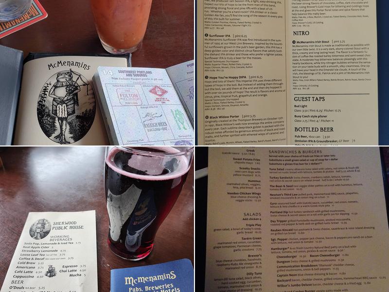 McMenamins Sherwood Menu