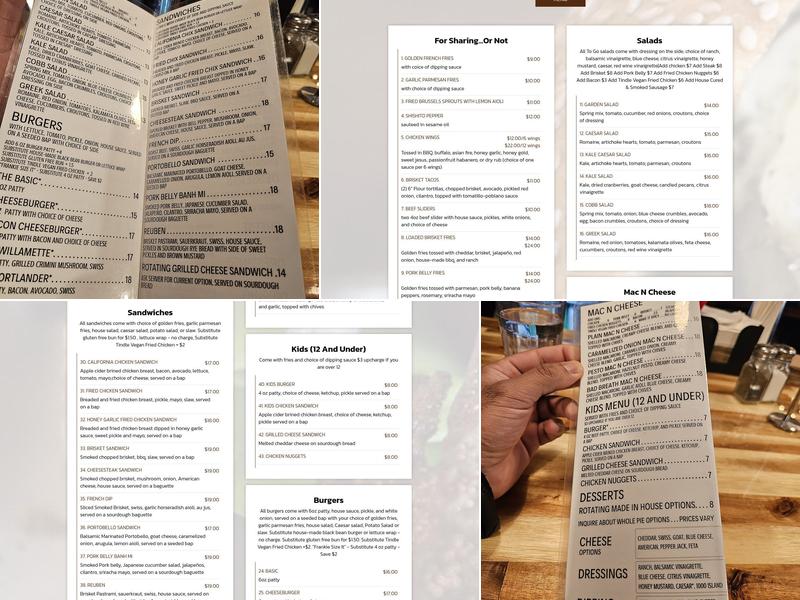 Nineteen33 Menu