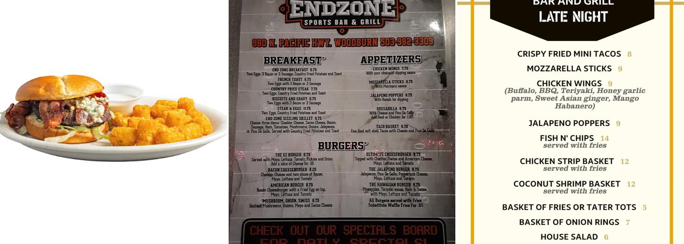 The End Zone Menu