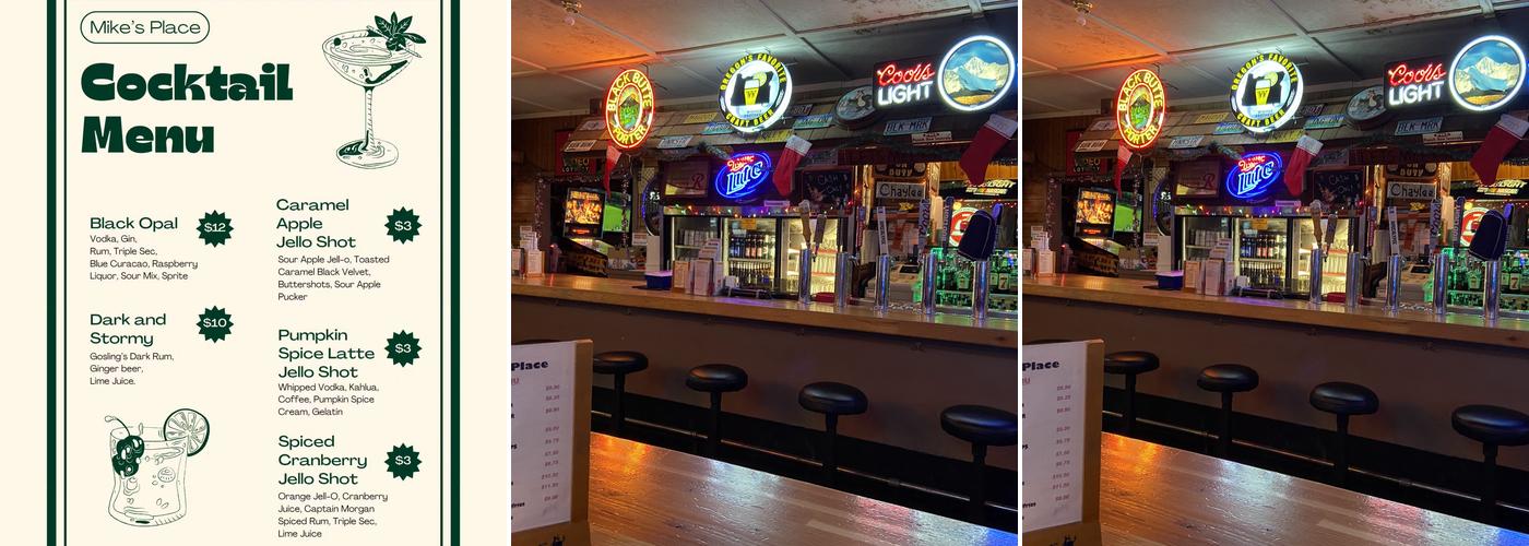 Mike's Place Menu