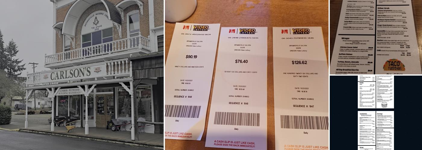 The Brownsville Saloon Menu