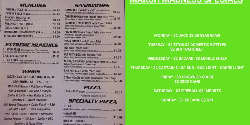 Mc Patton's Pub Menu