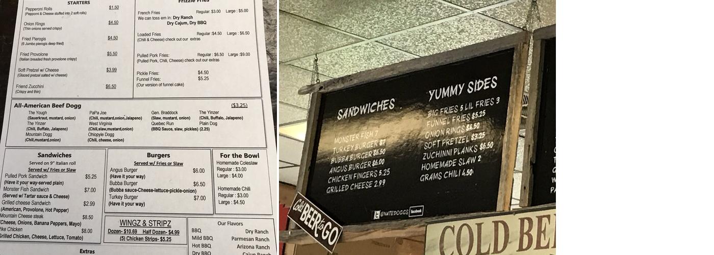 Pappy’s Menu