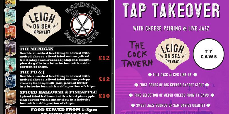 Leigh on Sea Brewery Menu