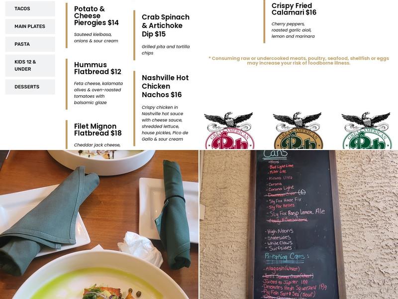 Great American Pub Phoenixville Menu