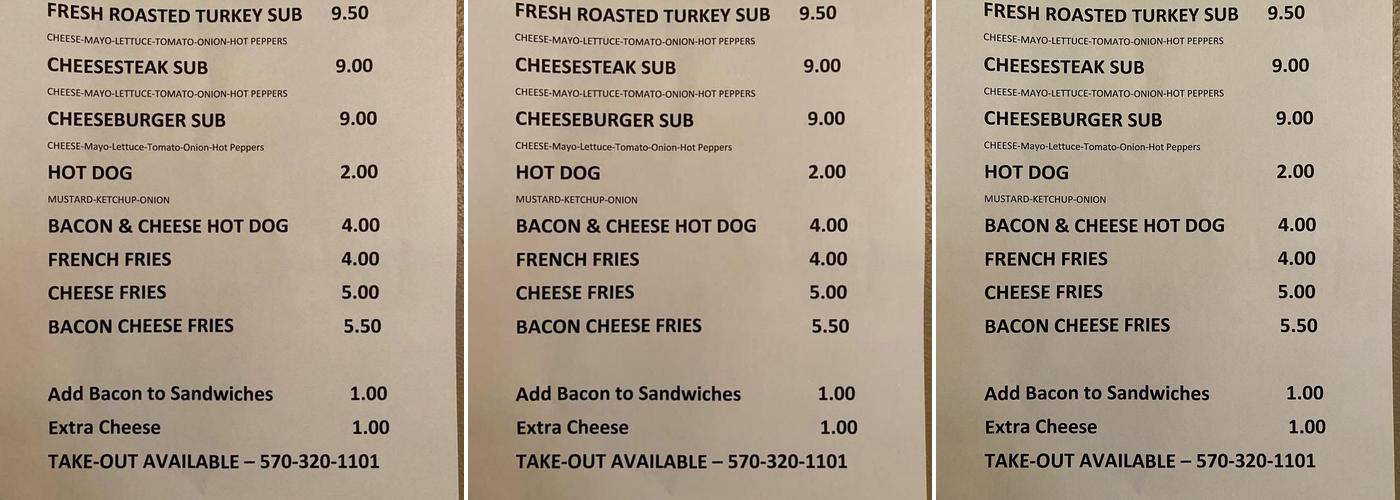 Planet Bar Menu