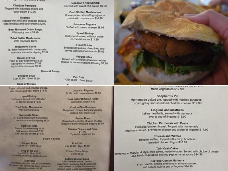 Ye Old Coventry Pub Menu