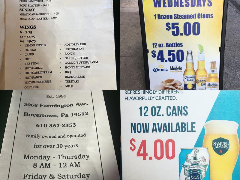 Little Oley Tavern Menu