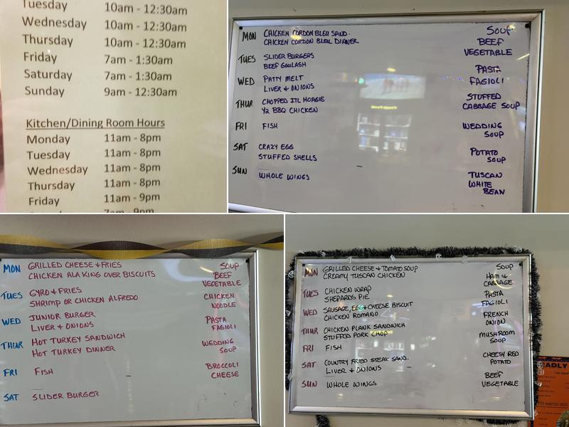 Homeville Trolley Stop Menu