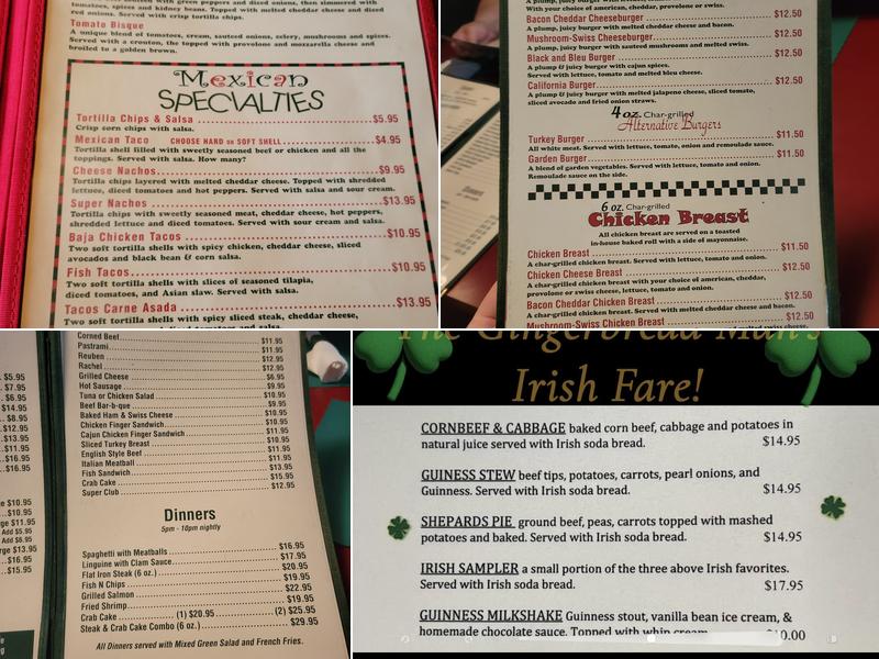 Gingerbread Man Menu