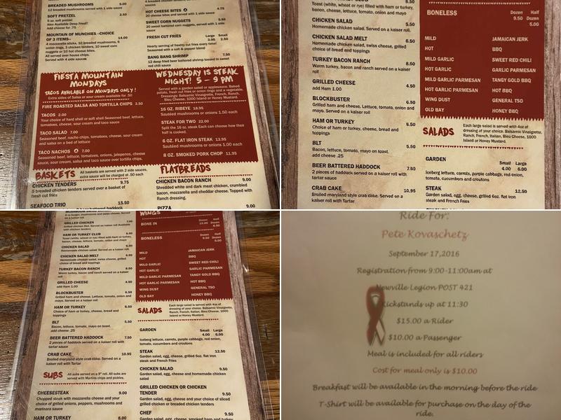 North Mountain Inn Inc Menu